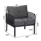 Christopher Knight Home Hester Outdoor Polypropylene Upholstered Club Chair