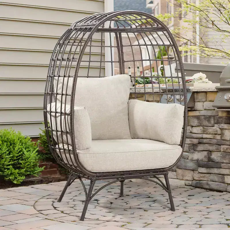 Sedia da patio a uovo UPTIOT con cuscini