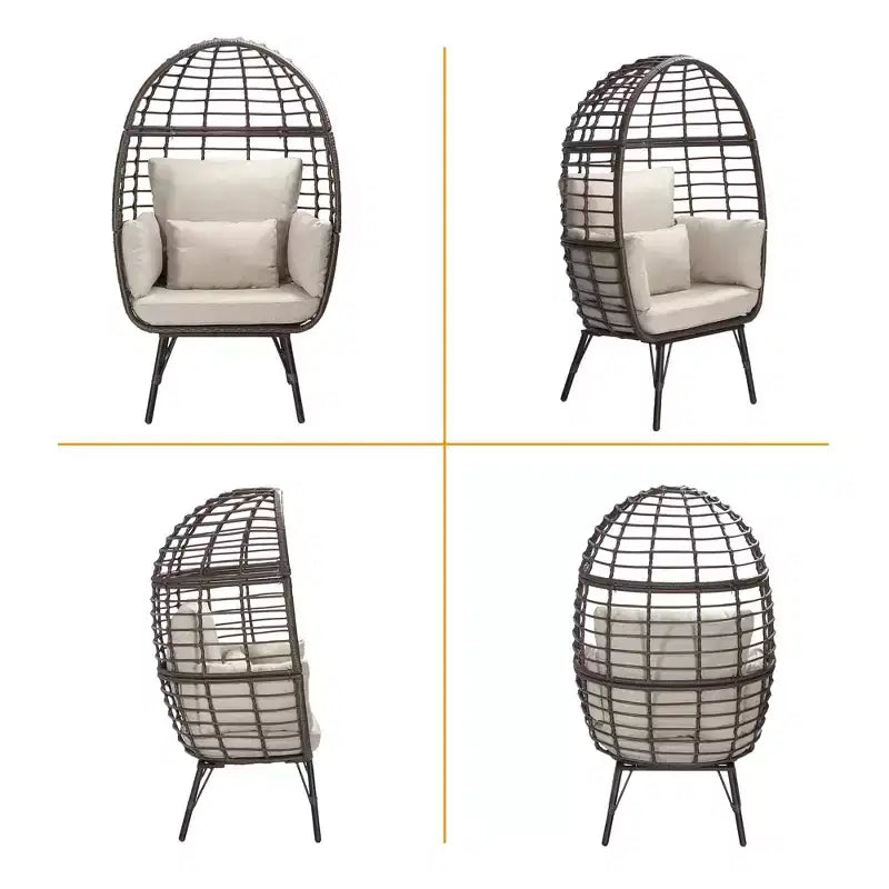 UPTIOT Wicker Outdoor Lounge Chair with Cushions