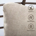 UPTIOT Wicker Outdoor Lounge Chair with Cushions