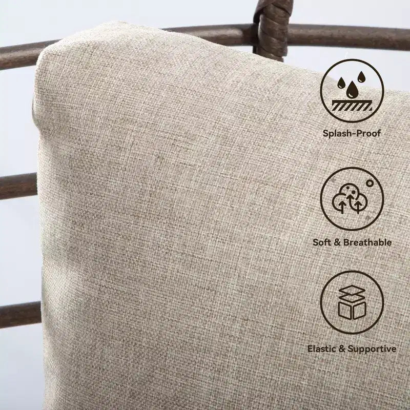 UPTIOT Wicker Outdoor Lounge Chair with Cushions
