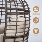 UPTIOT Wicker Outdoor Lounge Chair with Cushions