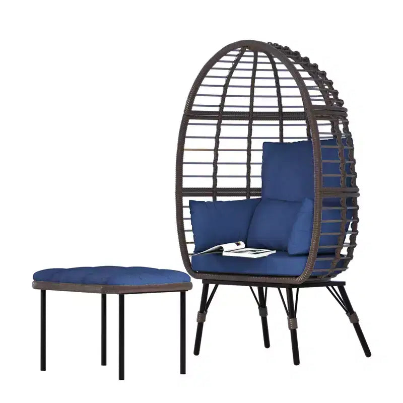 UPTIOT Wicker Outdoor Lounge Chair with Cushions