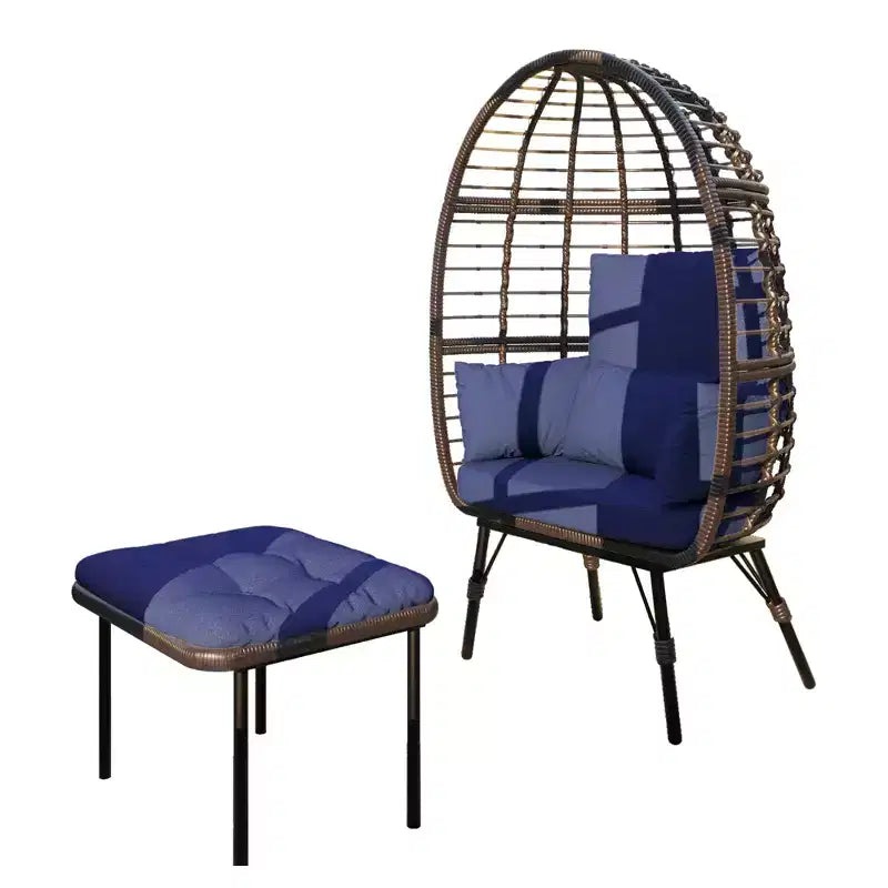 UPTIOT Wicker Outdoor Lounge Chair with Cushions