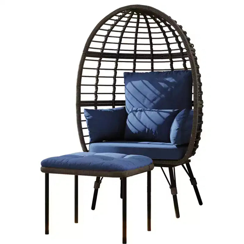 UPTIOT Wicker Outdoor Lounge Chair with Cushions