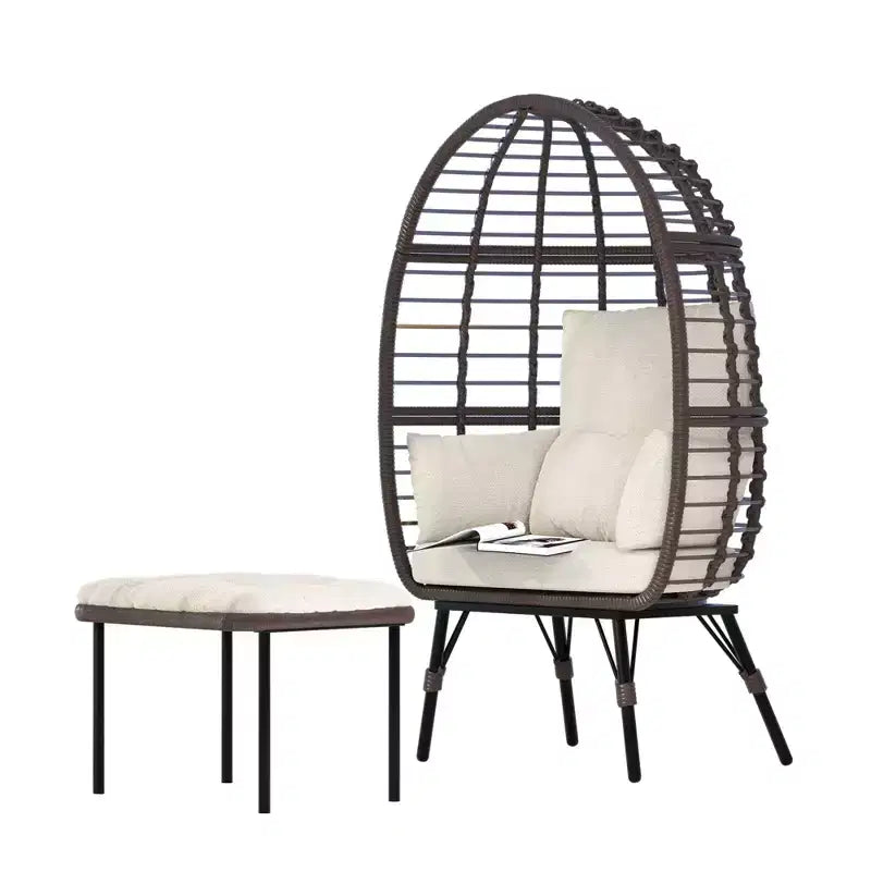 UPTIOT Wicker Outdoor Lounge Chair with Cushions