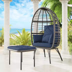 UPTIOT Wicker Outdoor Lounge Chair with Cushions
