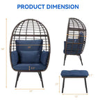 UPTIOT Wicker Outdoor Lounge Chair with Cushions