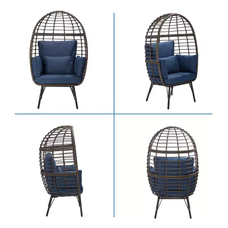 UPTIOT Wicker Outdoor Lounge Chair with Cushions