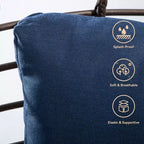 UPTIOT Wicker Outdoor Lounge Chair with Cushions