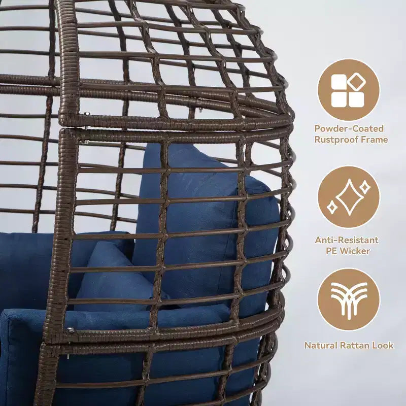 UPTIOT Wicker Outdoor Lounge Chair with Cushions