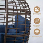 UPTIOT Wicker Outdoor Lounge Chair with Cushions