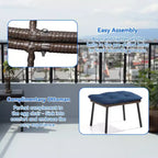 UPTIOT Wicker Outdoor Lounge Chair with Cushions