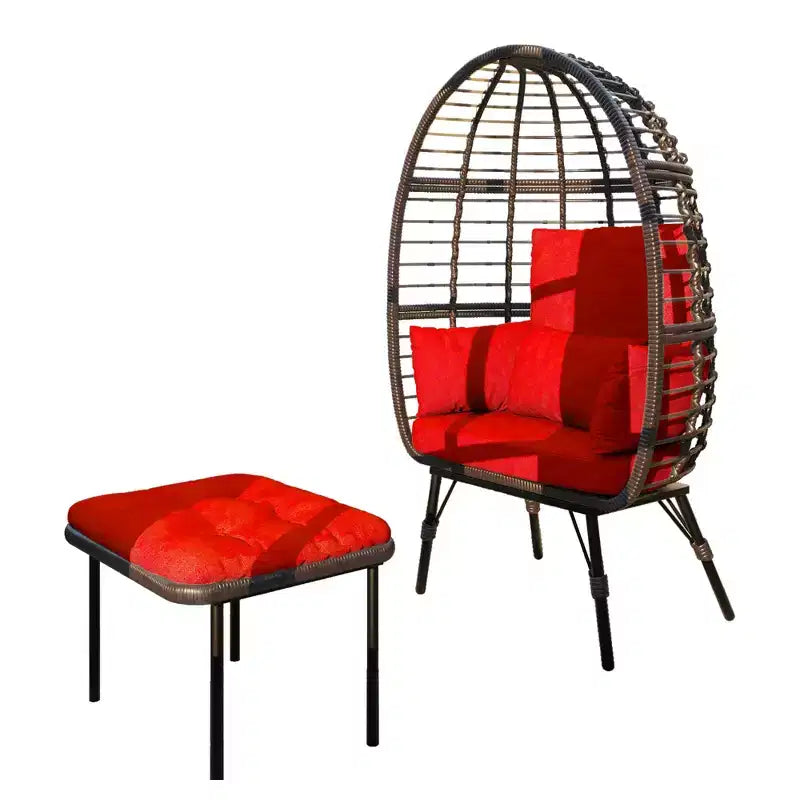 UPTIOT Wicker Outdoor Lounge Chair with Cushions