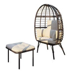 UPTIOT Wicker Outdoor Lounge Chair with Cushions