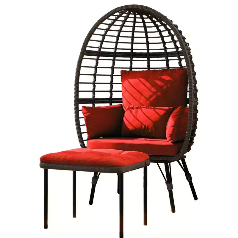 UPTIOT Wicker Outdoor Lounge Chair with Cushions
