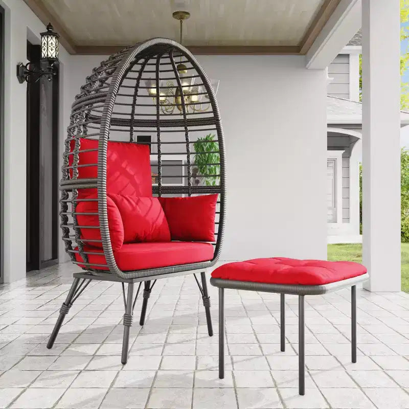 UPTIOT Wicker Outdoor Lounge Chair with Cushions