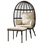 UPTIOT Wicker Outdoor Lounge Chair with Cushions
