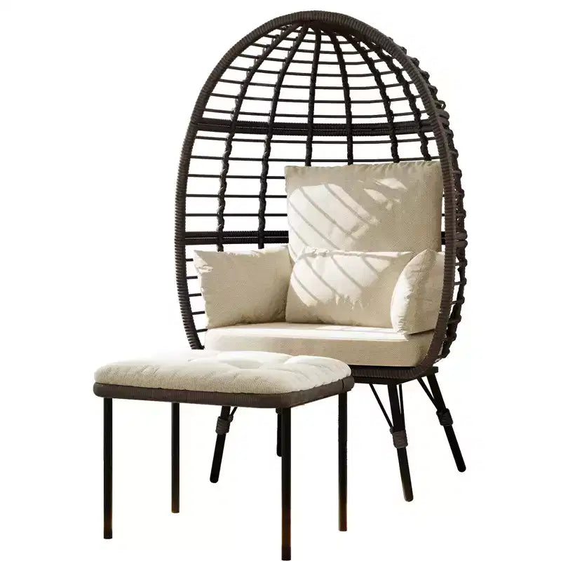 UPTIOT Wicker Outdoor Lounge Chair with Cushions