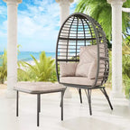 UPTIOT Wicker Outdoor Lounge Chair with Cushions