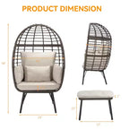 UPTIOT Wicker Outdoor Lounge Chair with Cushions