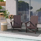 WestinTrends Ashore Sedia Pieghevole Adirondack in HDPE (Set da 2)