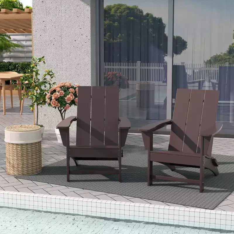 WestinTrends Ashore Sedia Pieghevole Adirondack in HDPE (Set da 2)