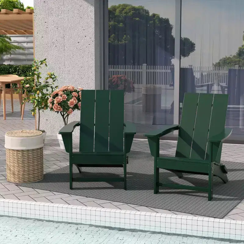 WestinTrends Ashore Sedia Pieghevole Adirondack in HDPE (Set da 2)
