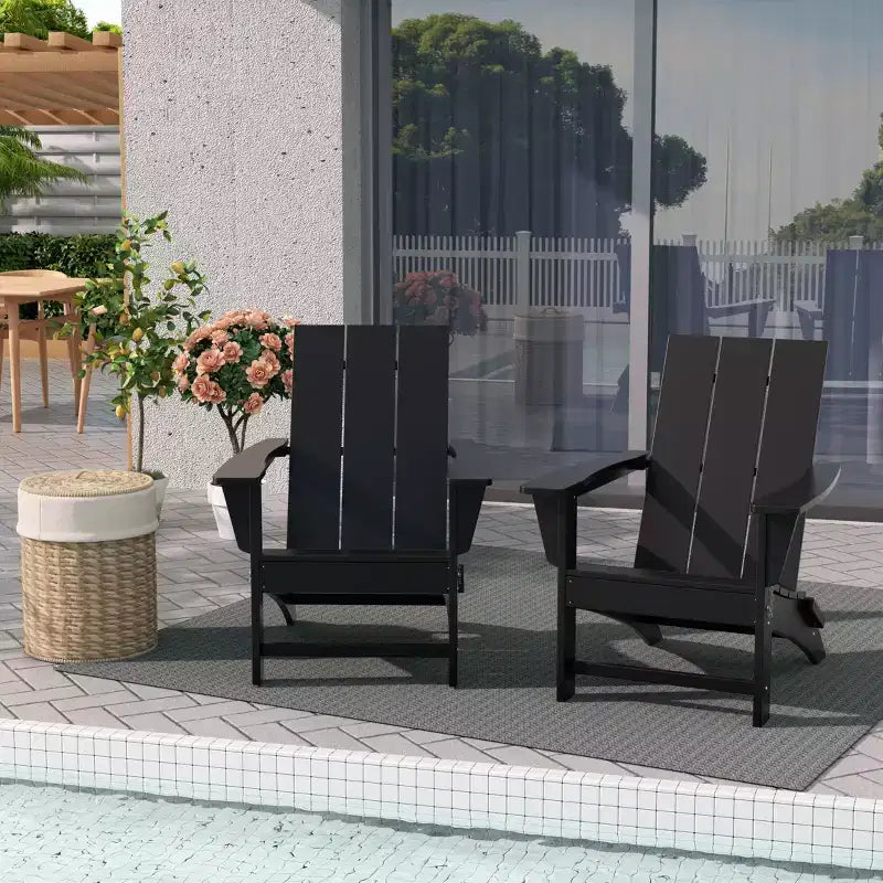 WestinTrends Ashore Sedia Pieghevole Adirondack in HDPE (Set da 2)