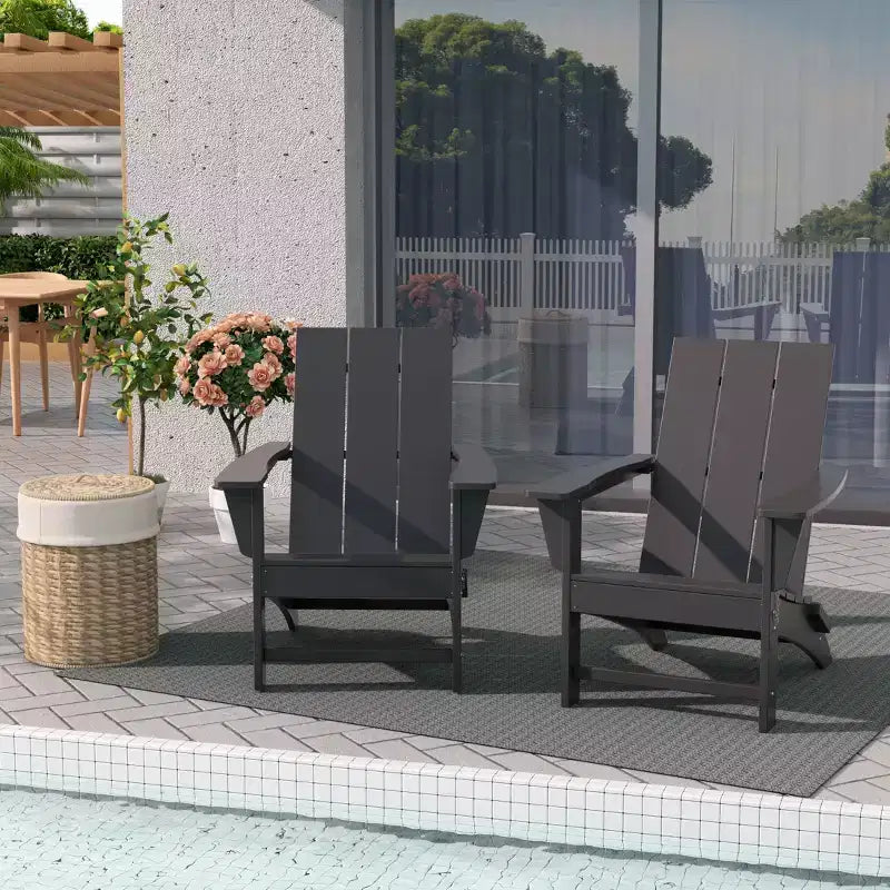 WestinTrends Ashore Sedia Pieghevole Adirondack in HDPE (Set da 2)