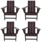 WestinTrends Ashore HDPE Folding Adirondack Chair (Set of 4)