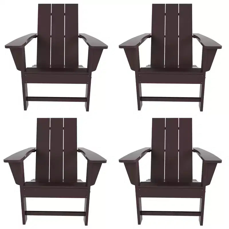 WestinTrends Ashore HDPE Folding Adirondack Chair (Set of 4)