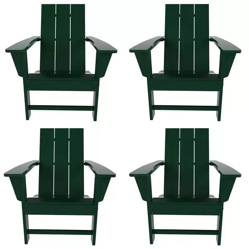 WestinTrends Ashore HDPE Folding Adirondack Chair (Set of 4)
