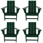WestinTrends Ashore HDPE Folding Adirondack Chair (Set of 4)