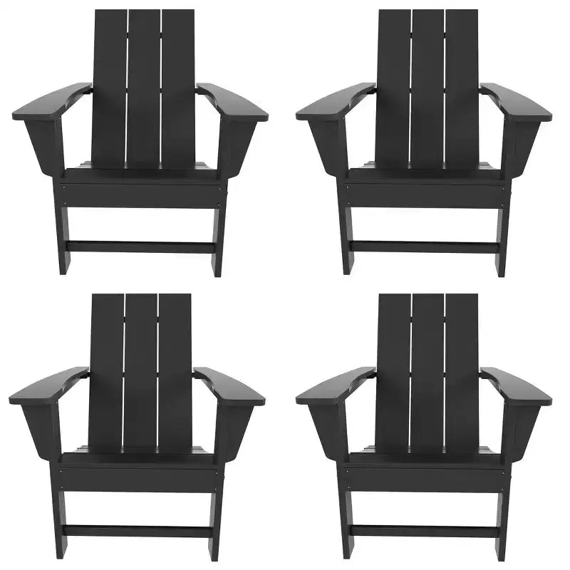 WestinTrends Ashore HDPE Folding Adirondack Chair (Set of 4)