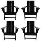 WestinTrends Ashore HDPE Folding Adirondack Chair (Set of 4)