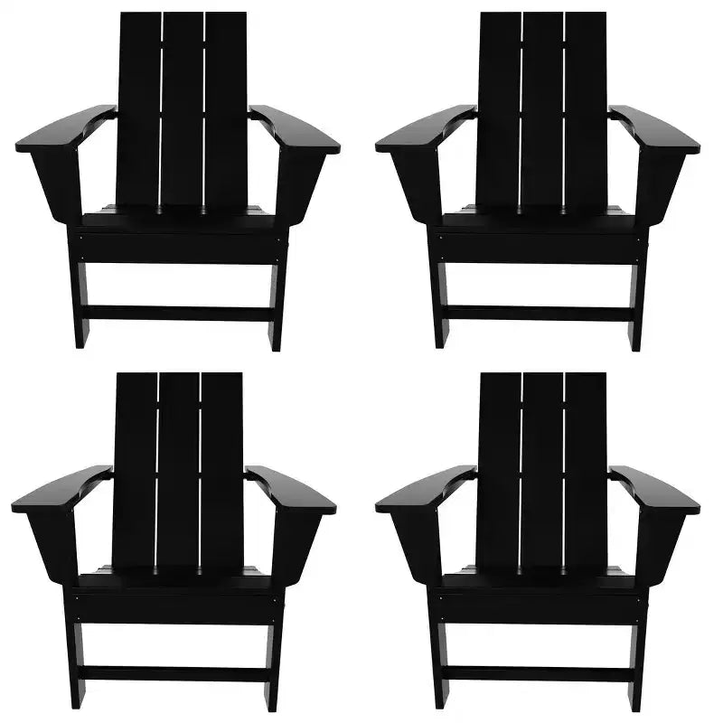 WestinTrends Ashore HDPE Folding Adirondack Chair (Set of 4)