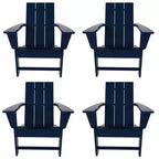 WestinTrends Ashore HDPE Folding Adirondack Chair (Set of 4)