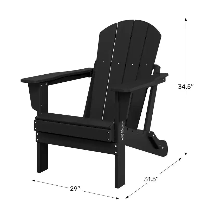 WestinTrends Malibu Sedia Adirondack Pieghevole da Esterni in Polietilene (Set di 8)