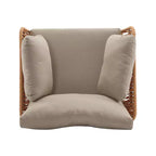 Christopher Knight Home Alma 36 Outdoor Rattan Weave Iron Club Chair with Plush Cushions (Set of 2)