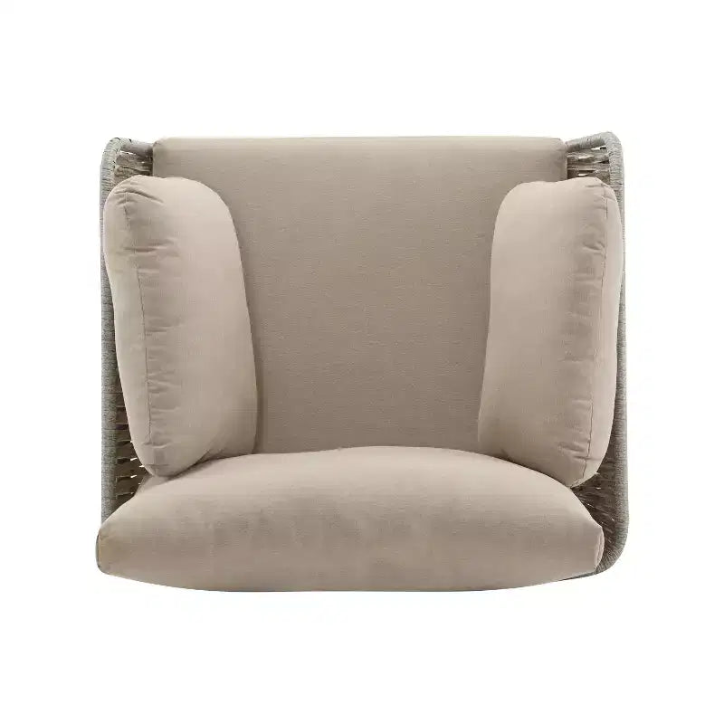 Christopher Knight Home Alma 36 Outdoor Rattan Weave Iron Club Chair with Plush Cushions (Set of 2)