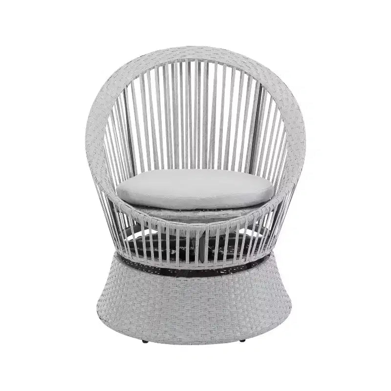 Christopher Knight Home Acheson Sedia accento moderna imbottita da esterno in rattan e ferro