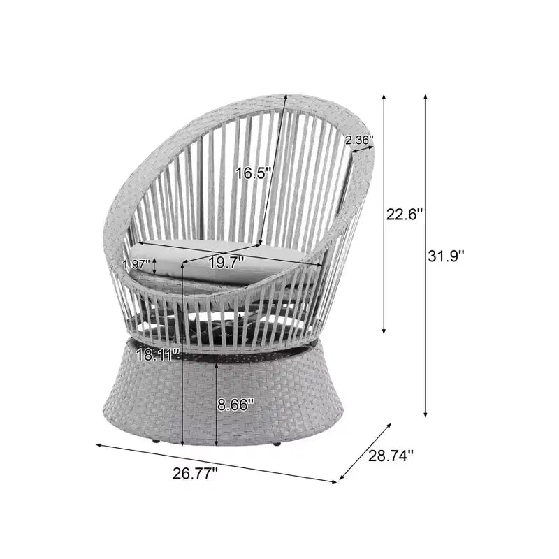 Christopher Knight Home Acheson Modern Outdoor Rattan and Iron Upholstered Accent Chair (Set of 2)