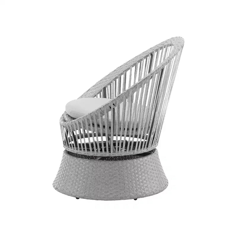 Christopher Knight Home Acheson Modern Outdoor Rattan and Iron Upholstered Accent Chair (Set of 2)