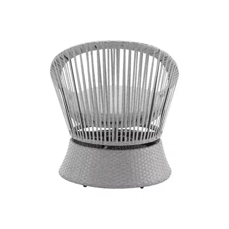 Christopher Knight Home Acheson Modern Outdoor Rattan and Iron Upholstered Accent Chair (Set of 2)