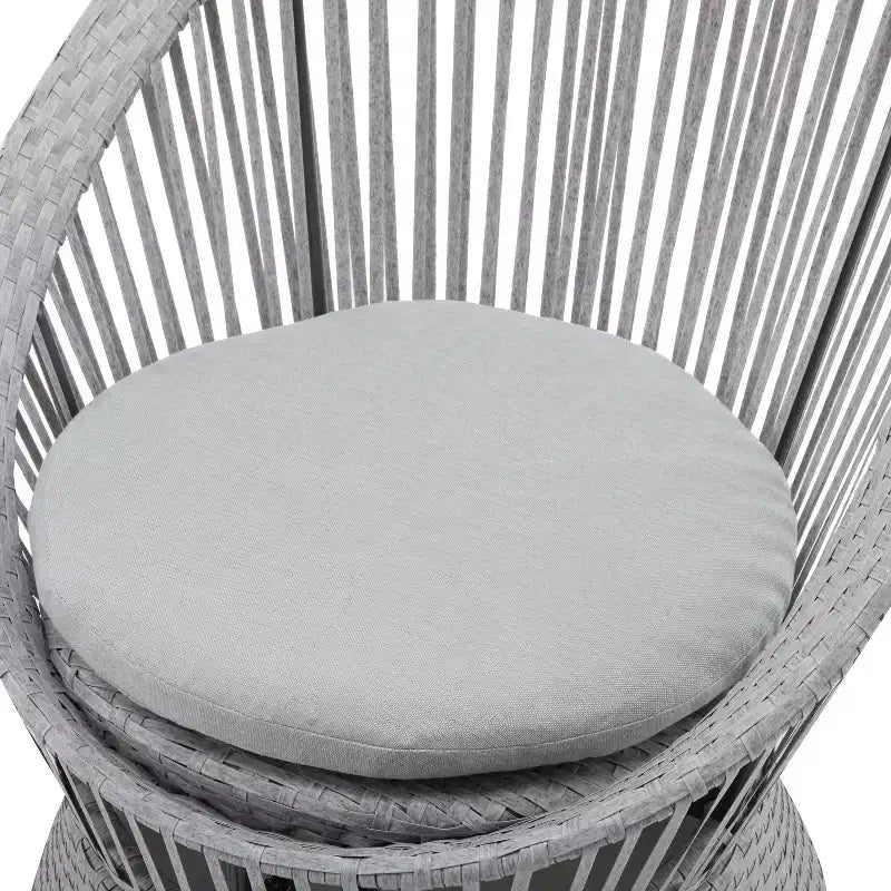 Christopher Knight Home Acheson Modern Outdoor Rattan and Iron Upholstered Accent Chair (Set of 2)