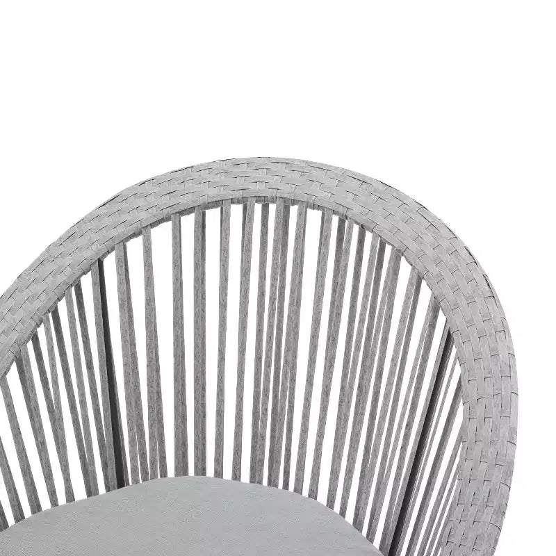 Christopher Knight Home Acheson Modern Outdoor Rattan and Iron Upholstered Accent Chair (Set of 2)