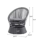 Christopher Knight Home Acheson Modern Outdoor Rattan and Iron Upholstered Accent Chair (Set of 2)