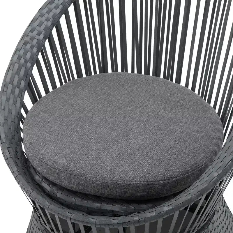 Christopher Knight Home Acheson Modern Outdoor Rattan and Iron Upholstered Accent Chair (Set of 2)