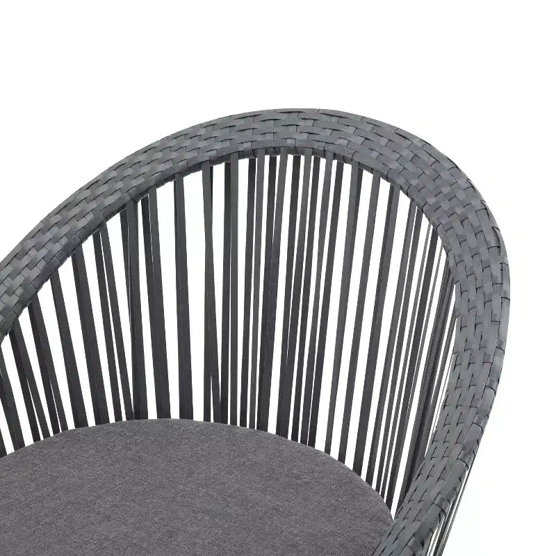 Christopher Knight Home Acheson Modern Outdoor Rattan and Iron Upholstered Accent Chair (Set of 2)